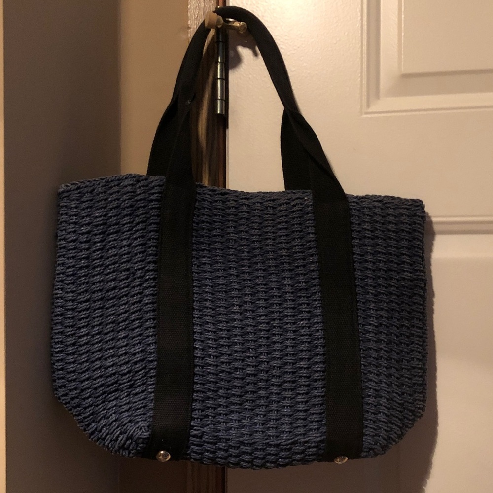 Unbranded Blue Woven Beach Tote